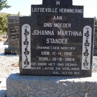 STANDER Johanna Marthina nee NORTIER 1916-1984