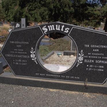 SMUTS Cornelius Mattheus 1915-2007 &amp; Ellen Sophia 1916-1984