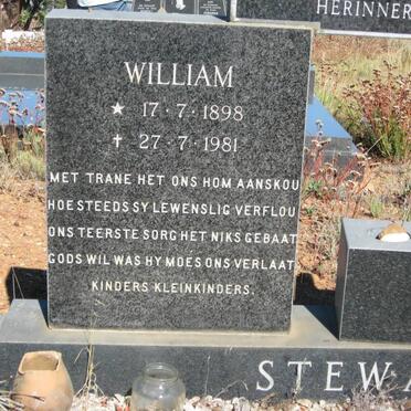 STEWART William 1898-1981 &amp; Susannah Elizabeth MOSTERD 1899-1973