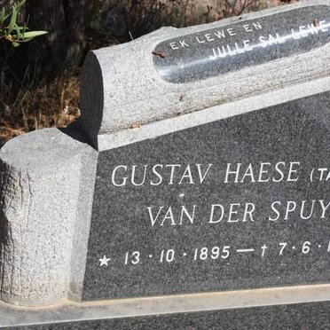 SPUY Gustav Haese, van der 1895-1975