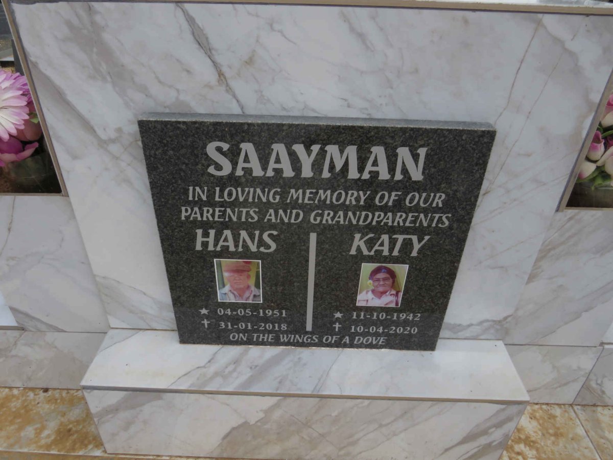 SAAYMAN Hans 1951-2018 &amp; Katy 1942-2020