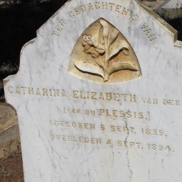 SPUY Catharina Elizabeth, van der nee du PLESSIS 1859-1894