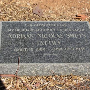SMUTS Adriaan Nicolas 1880-1951