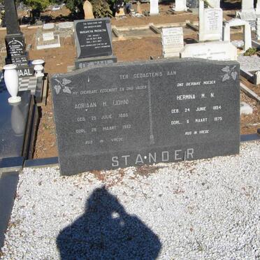 STANDER Adriaan H. 1885-1962 &amp; Hermina M.M. 1894-1975