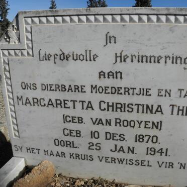 THERON Margaretta Christina nee VAN ROOYEN 1870-1941