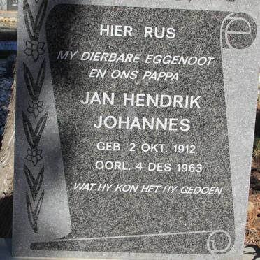 VILJOEN Jan Hendrik Johannes 1912-1963 &amp; Aletta Susanna du PREEZ 1919-2006