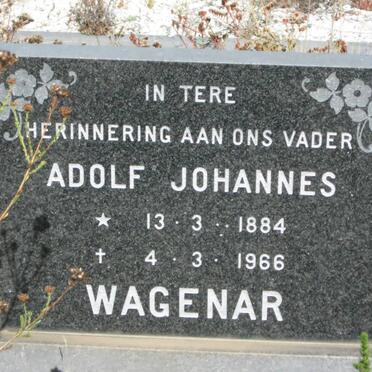 WAGENAR Adolf Johannes 1884-1966