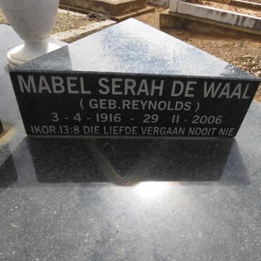 WAAL Mabel Serah, de nee REYNOLDS 1916-2006