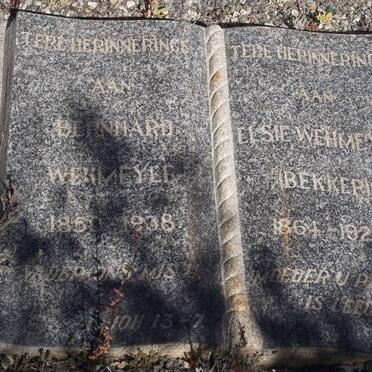 WEHMEYER Bernhard 1850-1938 &amp; Elsie BEKKER1864-1924