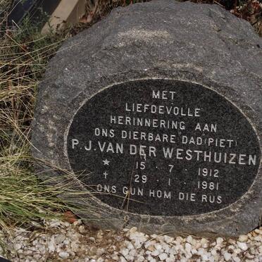 WESTHUIZEN P.J., van der 1912-1981