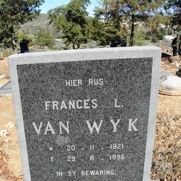 WYK Frances L., van 1921-1996