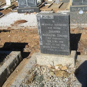 ZONDAGH Susanna Magdalena nee BARNARDT 1896-1962