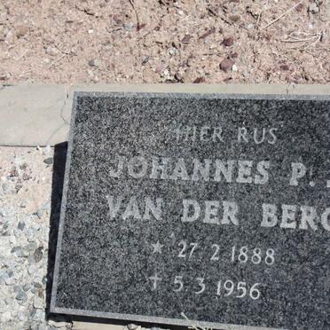 BERG Johannes P.J., van der 1888-1956