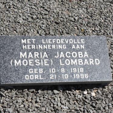 LOMBARD Maria Jacoba 1918-1996