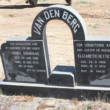 BERG Daniel Coenraad, van den 1906-1970 &amp; Elizabeth 1906-1972