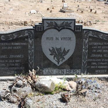 BERG Daniel Johannes, van der 1887-1967 &amp; Johanna Helena CILLIERS 1889-1965