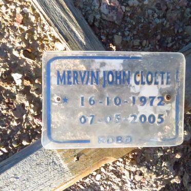 CLOETE Mervin John 1972-2005