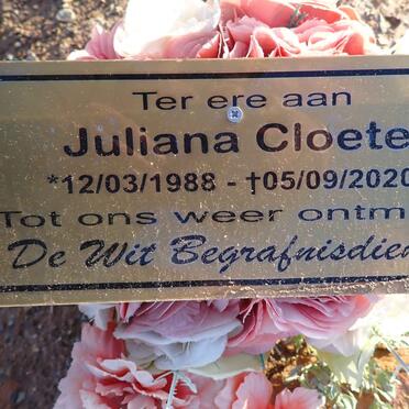 CLOETE Juliana 1988-2020