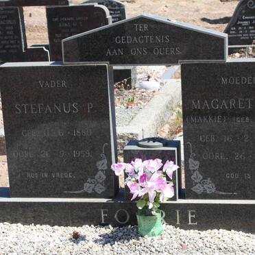 FOURIE Stefanus P. 1880-1959 &amp; Magaretha S. SPAMMER 1894-1973