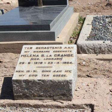 GRANGE Helena S., la nee LOMBARD 1879-1954