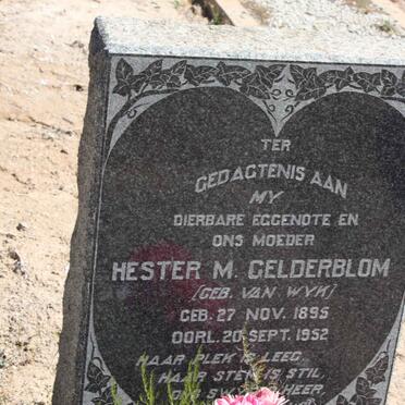 GELDERBLOM Hester M. nee VAN WYK 1895-1952