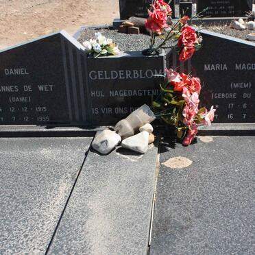 GELDERBLOM Daniel Johannes de Wet 1915-1995 &amp; Maria Magdalena DU TOIT 1916-1999