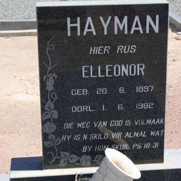 HAYMAN Elleonor 1897-1982