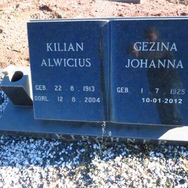 KIRCHNER Killian Alwicus 1913-2004 & Gezina Johanna 1925-2012