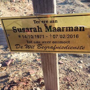 MAARMAN Susarah 1971-2016