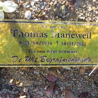 MANEWELL Thomas 1934-2012