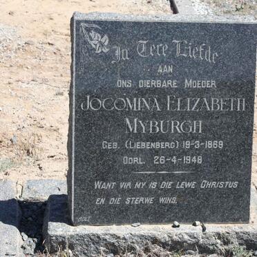 MYBURGH Jocomina Elizabeth nee LIEBENBERG 1869-1948