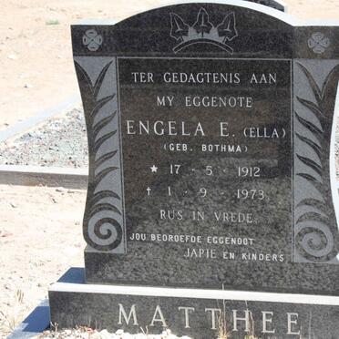 MATTHEE Engela E. nee BOTHMA 1912-1973
