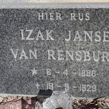 RENSBURG Izak, Janse van 1898-1929