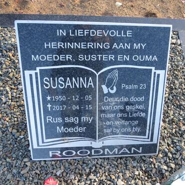 ROODMAN Susanna 1950-2017
