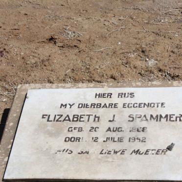 SPAMMER Elizabeth J. 1868-1952