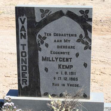 TONDER Millycent Kemp, van 1911-1965