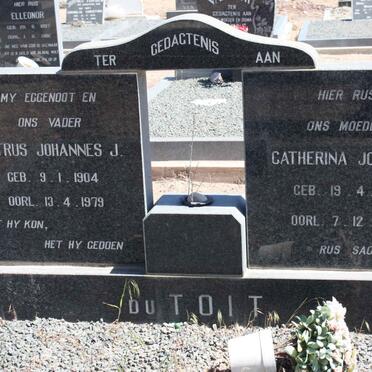 TOIT Petrus Johannes J., du 1904-1979 &amp; Catherina Johanna 1916-1985