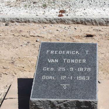 TONDER Frederick T., van 1878-1963