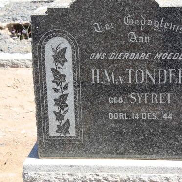 TONDER H.M., van nee SYFRET -1944
