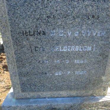 VYVER Helena M.C. v.d. nee GELDERBLOM 1888-1969