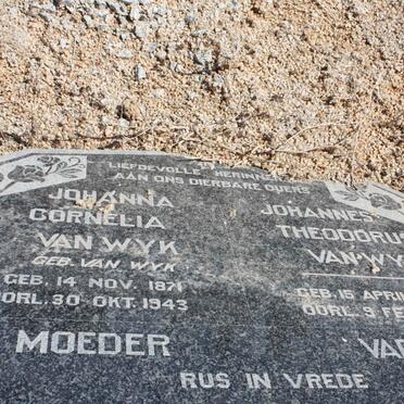 WYK Johannes Theodorus, van 1867-1951 &amp; Johanna Cornelia VAN WYK 1871-1943