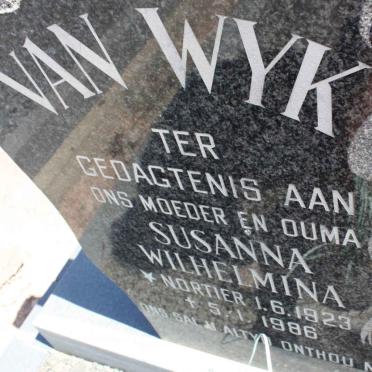 WYK Susanna Wilhelmina, van 1923-1986