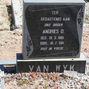 WYK Andries D., van 1881-1961