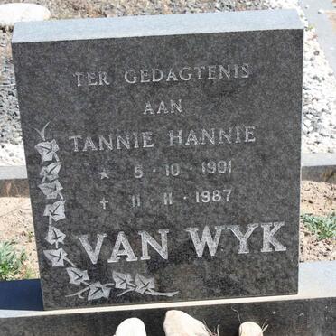 WYK Hannie, van  1901-1987