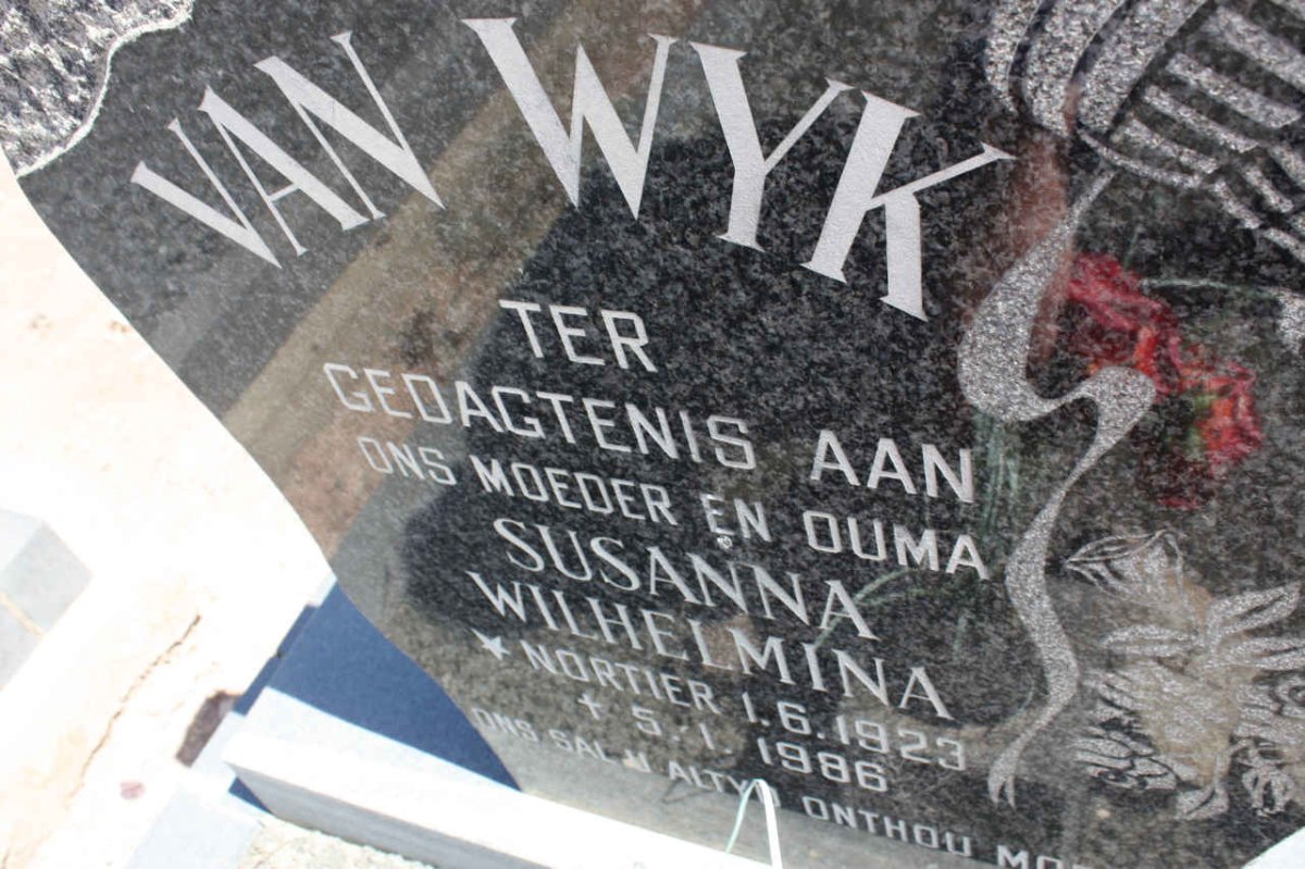 WYK Susanna Wilhelmina, van 1923-1986