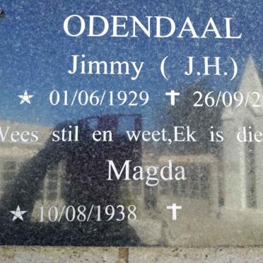 ODENDAAL J.H. 1929-2010 &amp; Magda 1938-