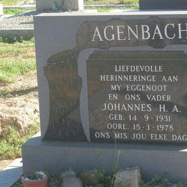 AGENBACH Johannes H.A. 1931-1978