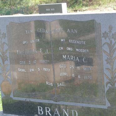 BRAND Frederik F.J. 1887-1977 &amp; Maria C. 1887-1970