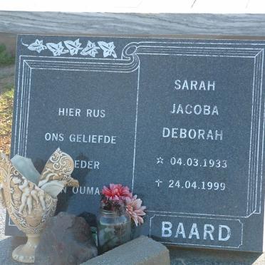 BAARD Sarah Jacoba Deborah 1933-1999