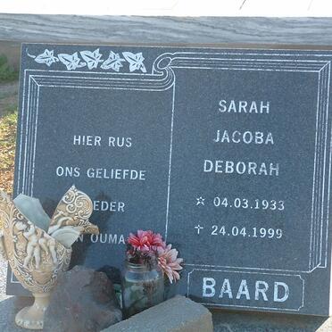 BAARD Sarah Jacoba Deborah 1933-1999